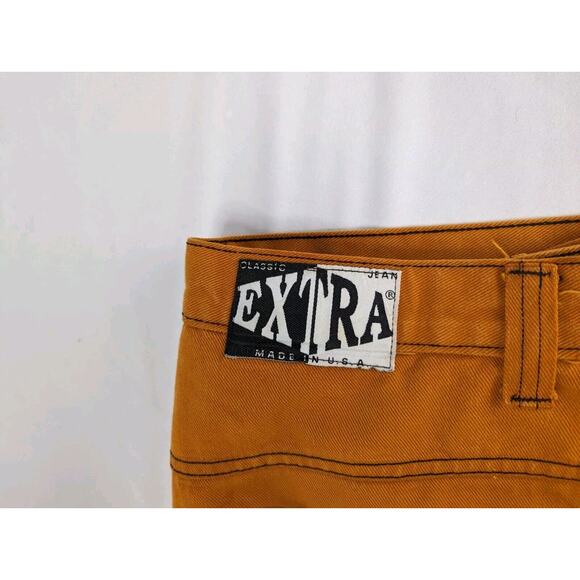 Vintage Baggy Made USA Pants Mens Extra Classic Jeans Copper Brown 44 Wide Leg - Picture 2 of 16